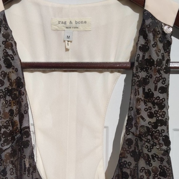 Rag & Bone Bahia Top Gold Sequin 100% Silk  Medium - Picture 9 of 17